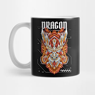 Dragon Mecha Red Mug